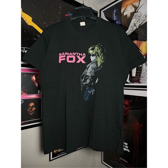 Vintage 80s Samantha Fox 1989 Tour Tee - Picture 1 of 5
